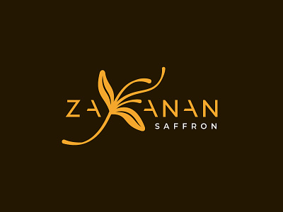 Logo for Zafanan Saffron Local Brand branding logo logotype modern saffron typography