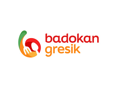 Logo for Badokan Gresik | Local Food Blogger Reviewer blogger branding culinary flat food logo fork initial logo logotype spoon logo