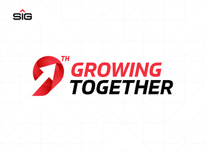 9th Anniversary PT SIG | Growing Togerther 9th anniversary anniversary logo branding growing growth logo logotype together