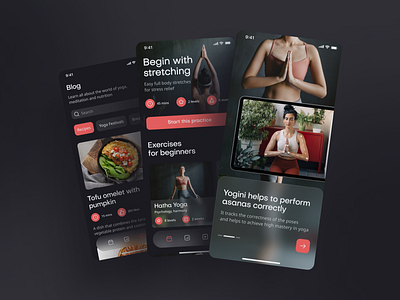 Yoga app UI&UX design app design figma graphic design ui ux yoga