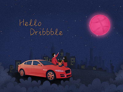 Hello dribbble! design illustration