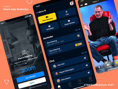 Zoom App Redesign | 1 app design app designer ios ios app design mobile app design ui uidesign uiux ux uxdesign web conference web design