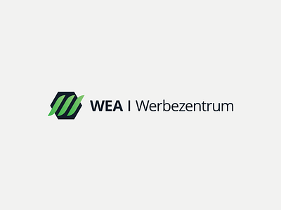 Wea Werbezentrum 99designs blue brand branding center design designs germany green icon logo logo design print typography ui ux vector