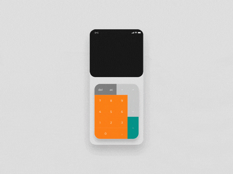 Calculator - UI app app design apple calculator colorful colors daily ui dailyui icon input interface ios iphone mockup modern numbers psd ui website widget