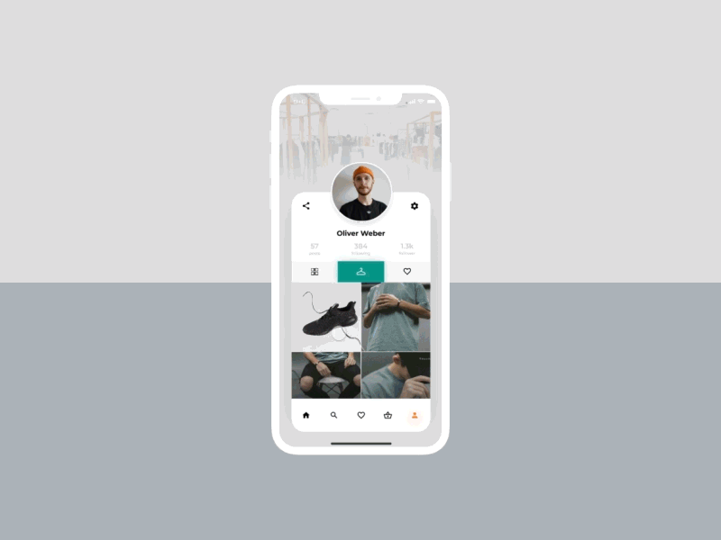 User Profile - UI 2019 trend app design app designer clean creative clean ui dailyui home ios iphone mockup product shopping app shpok trendy design ui ui ux uidesign uiux wardrobe