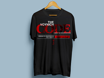 The Voynich Code - T-shirt Merchandise artwork band band merch death metal deathcore design illustration merch merch design merchandise metal metal band red t shirt t shirt design type typography