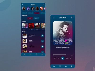 Music - Mobile App - UI Design app ui design branding graphic design mobile app mobile app ui design music app music app ui music app ui design music ui song app song app ui ui ui design ux design