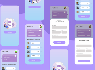 Credit Cards - Mobile App - Ui Design bank account app ui branding credit cards app credit cards ui design product design transaction app design transaction app ui ui ui design ux design