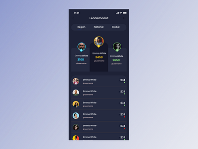 UI Design Challenge - Leaderboard Day 17 app design ui