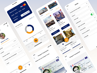 Some reservations application pages airline graphic design hotel illustration mobile app profile prototype reservations settings sketch travel ui ux wireframe