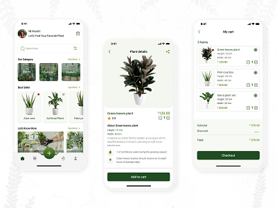 Plant shop mobile app app designer figma ios app mobile plant app plant store ui ui design ux