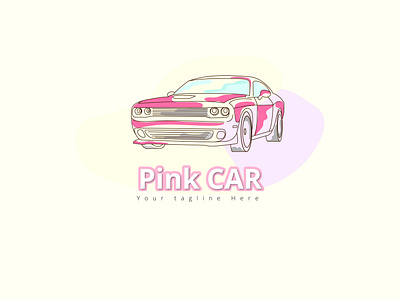 Car line art logo