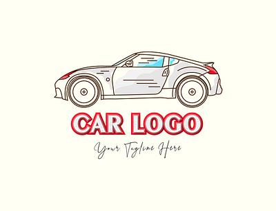 Car line art logo 3d animation branding car line art logo graphic design logo motion graphics ui