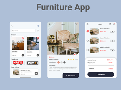 Furniture Application branding design furniture app furniture app home page furniture app uiux furniture application graphic design landing page ui uiux