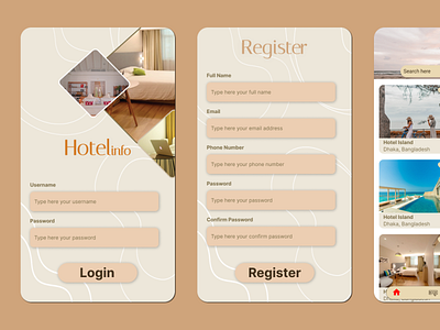Hotel Application figma home page hotel app hotel app uiux hotel application hotel uiux landing page mobile app