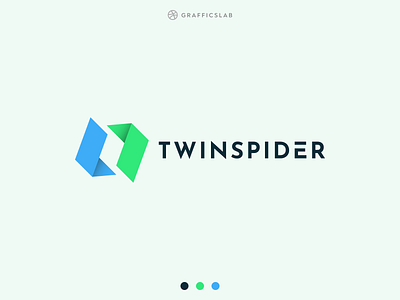 TwinSpider - Logo Design brand identity brand logo branding company logo logo minimal logo minimalistic modern logo software house software logo startup tech logo technology vector