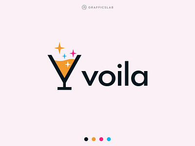 voila - Logo Design brand identity brand logo branding cafe logo company logo design energetic logo minimalistic nature logo power refreshing restaurant logo vector