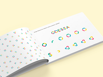 Design Patterns for children’s dance academy ’’ODESSA’’ branding design guideline identity logo pattern print vector