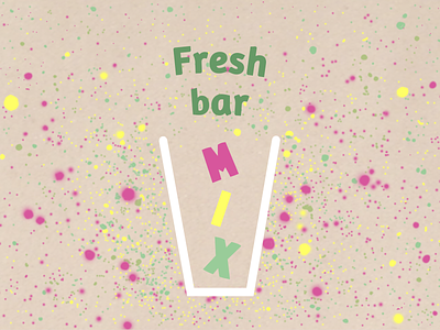 Fresh bar MIX bar fresh colors fresh design graphic design green identity logo logotype mix vector