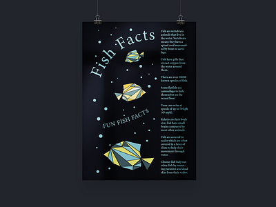 Fan fish facts facts fan fish graphic design poster typography vector