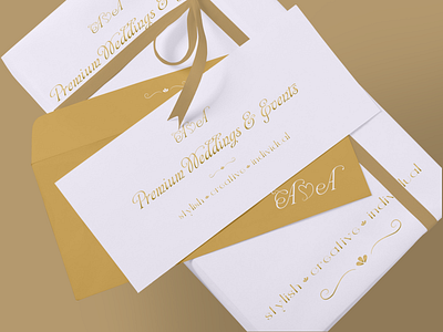 Premium Wedding & Events creativ graphic design identity individual logo premium stylish typography vector