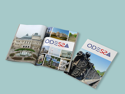 Odessa city polygraphy blue branding foto graphic design identity logo logotype magazine odessa polygraphy souvenir typography vector