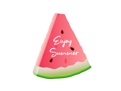 Enjoy summer delicious enjoy the moment graphic design green illustration red summer sweet typography vector watermelon