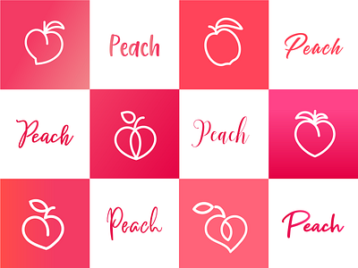 Peaches branding graphic design identity logo logotype peach peaches typography vector