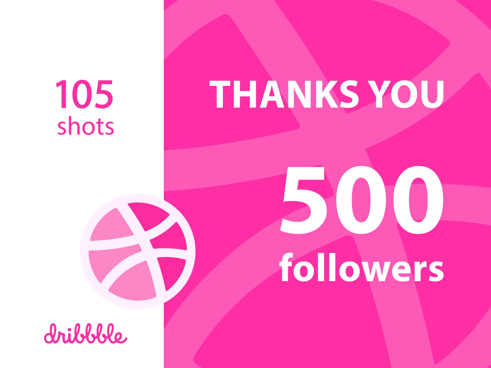 500 Followers, Thanks You Everyone 500 followers graphic design poster thanks typography vector visual design