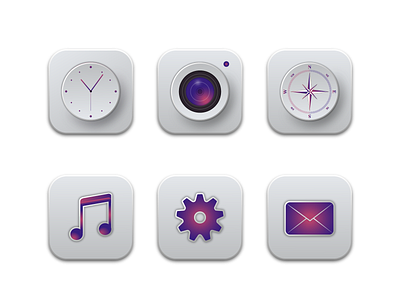 Icons 3d 3d ai camera compass design graphic design icon identity illustration itunes mail settings ui ux vector visual design watch web
