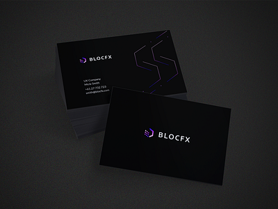 Business card BLOCFX black branding business card graphic design identity logo logotype pattern typography vector visual design