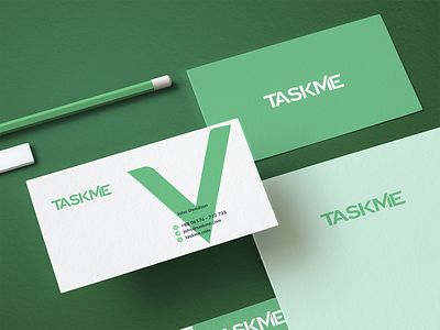 Taskme branding businesscard graphic design green icon identity logo logotype typography vector visual design