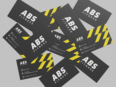 ABS fitness business cards brand brandidentity branding business card businesscard fitness graphic design identity logo logotype pattern typography vector