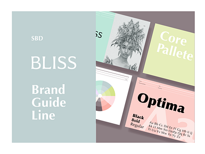 Bliss Brandguide brandidentity branding colore pallete design font graphic design guide guideline identity line logo logotype pattern sbd typography vector