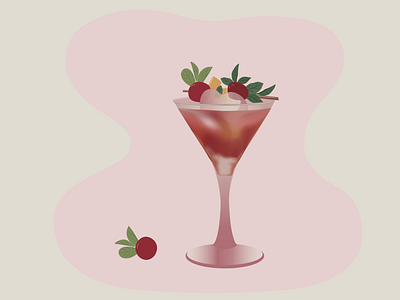 Cocktail ai berries berries glass design graphic design identity illustration vector