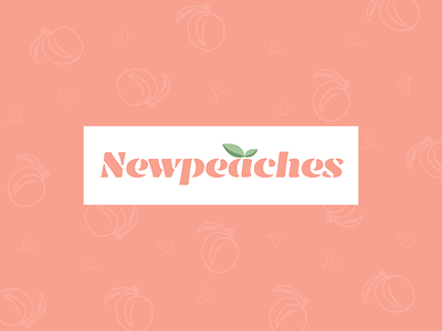 Newpeaches logo graphic design identity logo logotype pattern peaches vector