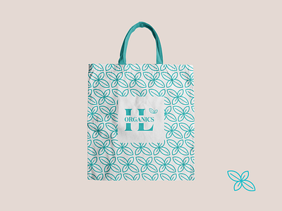 Identity House of Luxury Organics bag branding graphic design icon identity logo logotype pattern vector
