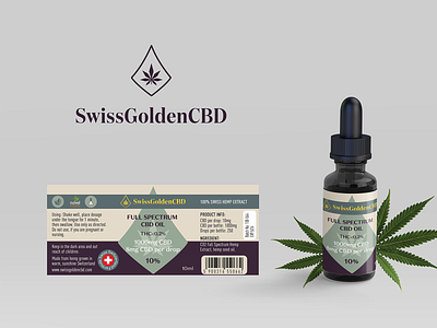 SwissGoldenCBD Logo & package design brand branding cbd oil graphic design identity logo logotype package design vector