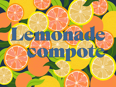 Lemonade compote graphic design identity illustration lemonade compote orang vector