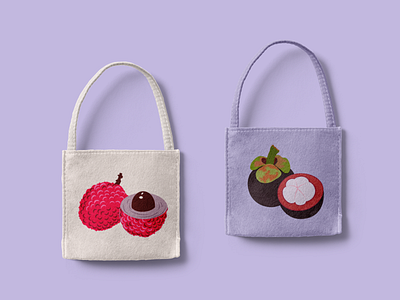Fruit bag bag fruit graphic design identity illustration vector