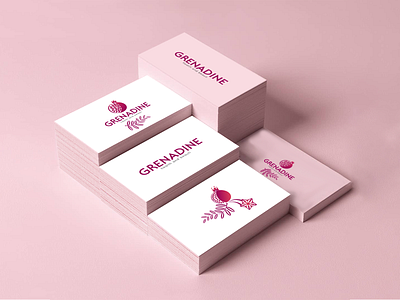 GRENADINE Visual Brand Identity branding business card graphic design identity illustration logo logotype pomegranate vector