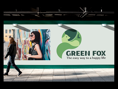 Green Fox Logo & board design branding fox graphic design green identity illustration logo logotype vector