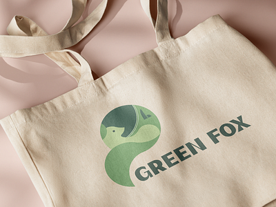 GREEN FOX bag design bag design branding fox graphic design green identity illustration logo logotype vector