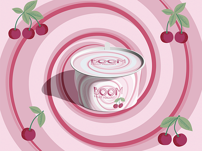 BOOM Visual Brand Identity boom branding graphic design identity illustration logo logotype package design vector yogurt