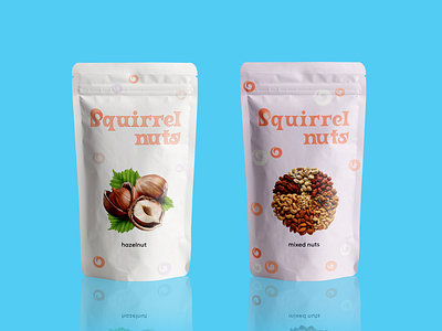 Squirrel nuts packaging design branding graphic design identity illustration logo logotype squirrel nuts packaging design vector