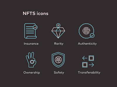 NFTS icons coin graphic design icon identity illustration logo nft ui ux vector