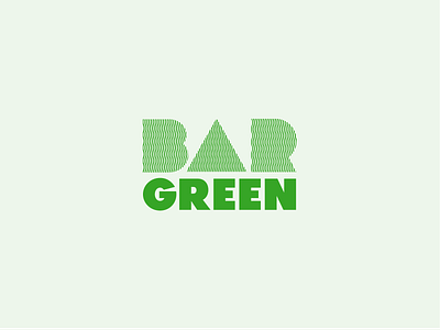 Green bar bar brending cafe green identity logo logotype vector wavy lines