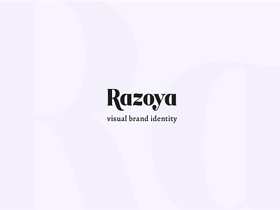 Razoya visual brand identity brand branding design graphic design identity lettering lila logo name typography vector visual brand identity