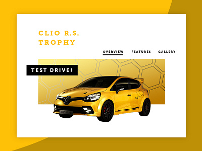 DailyUI #003 - Landing Page clio dailyui landing page renault user interface