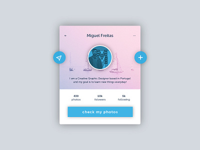 Daily UI #006 - User Profile dailyui profile ui user user interface